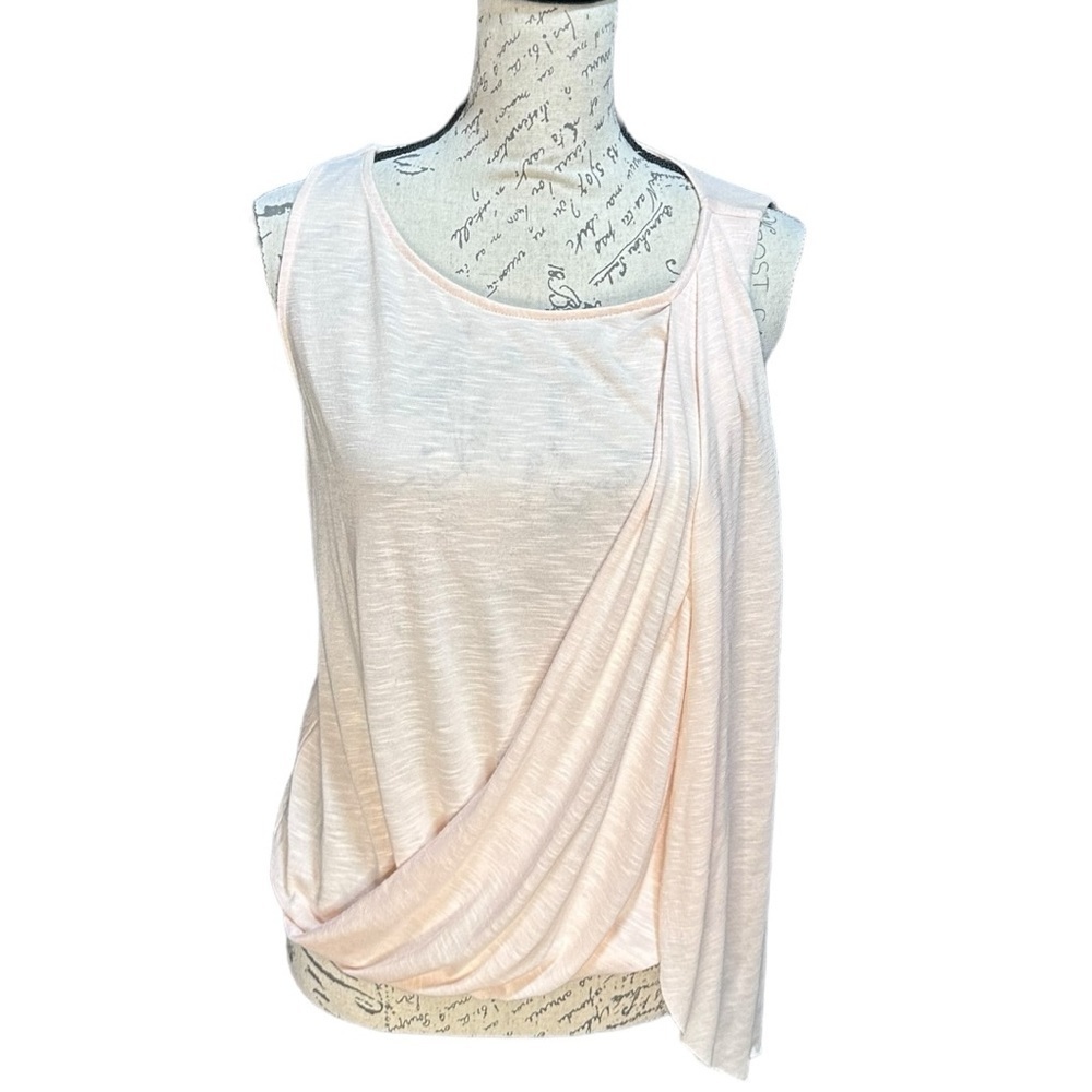 WHBM Peachy Pink Blousy Wrap-like Sleeveless Top Size XS